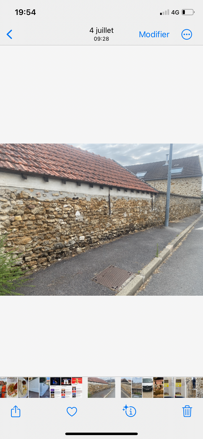 Mur en pierre — avant intervention